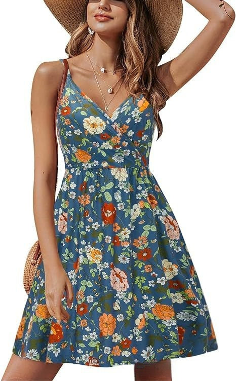 Vestido Curto Mykonos | O Frescor do Verão Azul