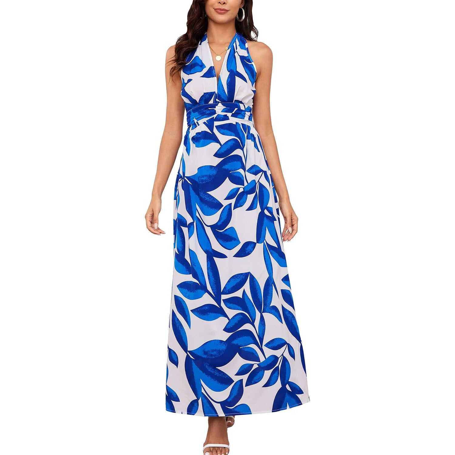 Vestido Longo Tropical Night | Elegância Resort (Frente Única)