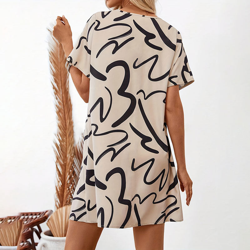 Vestido Midi London | Elegância Geométrica (Cáqui)