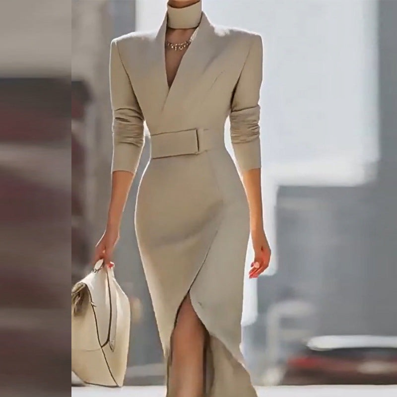 Vestido Midi Camel Luxury | A Alta Alfaiataria