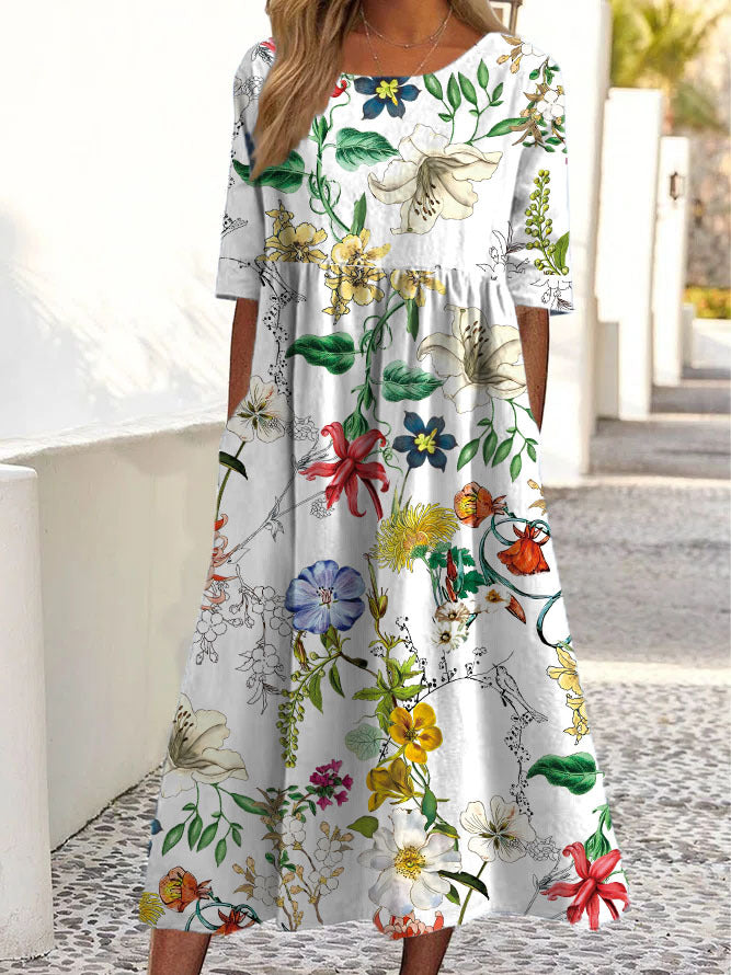 Vestido Midi Provence | O Romance Francês com Bolsos